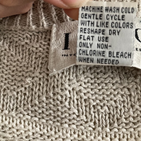 INC Linen/Cotton Blend Striped Textured Sweater Cozy Men Small/Women Medium - Picture 7 of 12